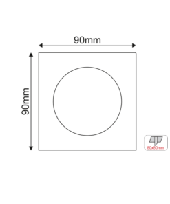 ΣΠΟΤ TRIMLESS ΚΙΝΗΤΟ ΜΑΥΡΟ ΤΕΤΡΑΓΩΝΟ 90×90 ACA – GLGUQ1B