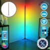 Μοντέρνο Minimal Επιδαπέδιο Μαύρο Φωτιστικό 150cm LED 24 Watt με Ασύρματο Χειριστήριο RF & Dimmer RGB Πολύχρωμο GloboStar ALIEN Design GLOBO-150-8