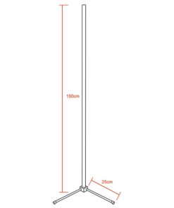 Μοντέρνο Minimal Επιδαπέδιο Μαύρο Φωτιστικό 150cm LED 30 Watt με Ασύρματο Χειριστήριο Αφής 2.4G RF & Dimmer RGBW+WW Πολύχρωμο – Ψυχρό – Ημέρας – Θερμό GloboStar ALIEN Design GLOBO-150-9