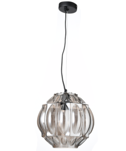 ACA DECOR – Κρεμαστό Φωτιστικό 1ΧΕ27 Γυαλί Γκρι Φ25ΧΗ120cm