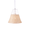 ACA DECOR   κρεμαστό φωτιστικό 1xE27 σε λευκό χρώμα και Rattan – GN60P130WH