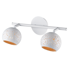 ACA DECOR – Επίτοιχο Φωτιστικό 2ΧG9 Μεταλλικό Λευκό + Ορείχαλκο GN762CWB