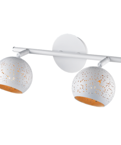 ACA DECOR – Επίτοιχο Φωτιστικό 2ΧG9 Μεταλλικό Λευκό + Ορείχαλκο GN762CWB