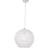 ACA DECOR   – Κρεμαστό Φωτιστικό 1ΧΕ27 Λευκό Ύφασμα & Μέταλλο Φ30ΧΗ120cm