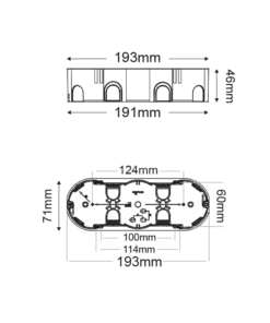 Geros Χωνευτό Κυτίο Γυψοσανίδας Διακλάδωσης 6-7 Στοιχείων Οβάλ Φ193x71x46mm ACA – GR10060