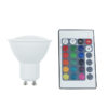 LED Λάμπα GU10 5W Diolamp 75° 400lm RGB+3000K με Τηλεχειριστήριο – GU105RGBWN