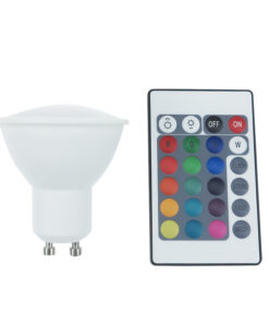 LED Λάμπα GU10 5W Diolamp 75° 400lm RGB+3000K με Τηλεχειριστήριο – GU105RGBWN