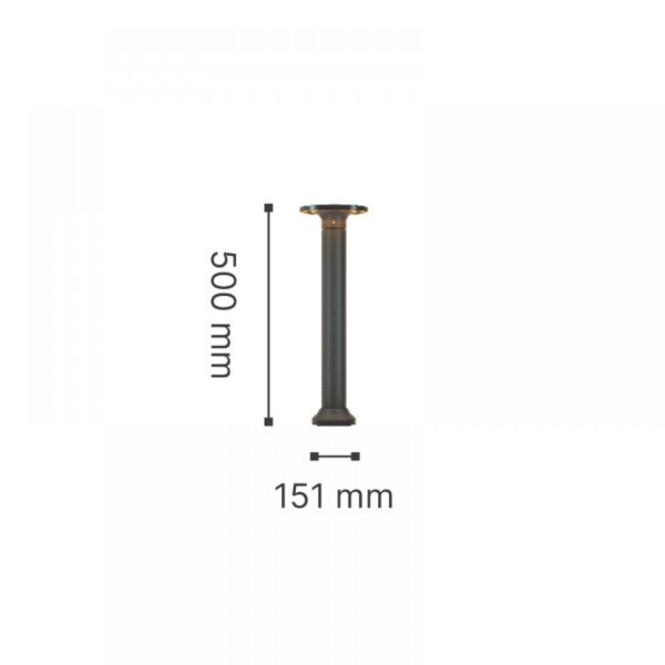 it-Lighting Geneva LED 8W 3000K Outdoor Stand Light Black D:50cmx15.1cm (80400141)