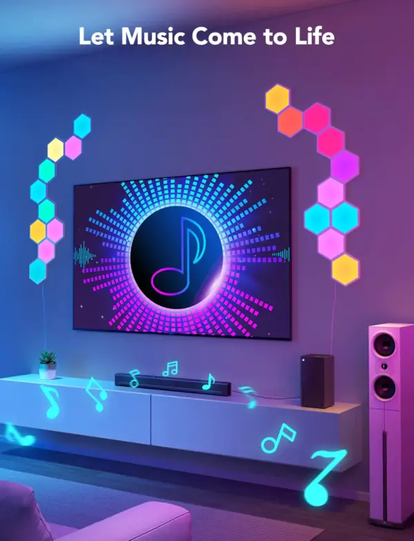 Govee H6061 Glide Smart Εξάγωνα LED Panels RGBIC 10 κομμάτια 1.SH.01.G012