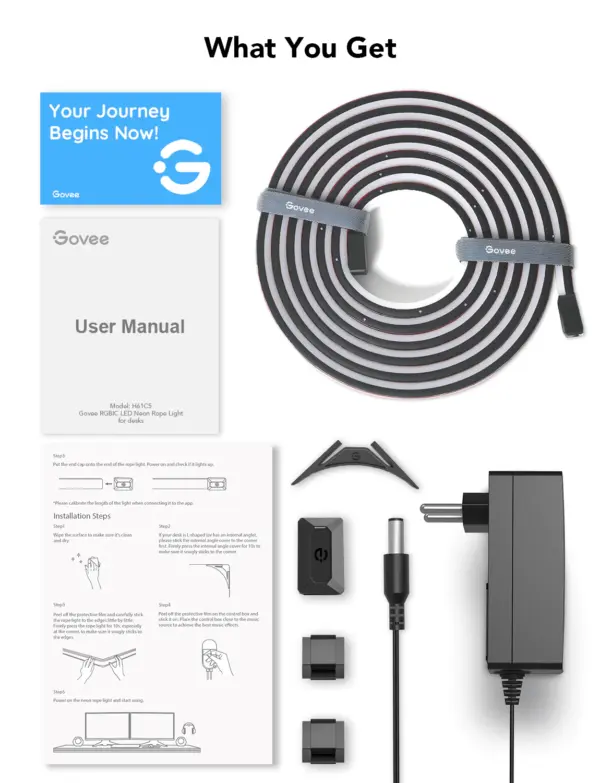 Govee H61C3 RGBIC LED Neon για Γραφεία 3m 1.SH.01.G007