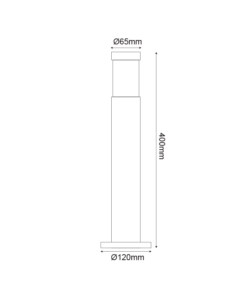 Φωτιστικό Κολωνάκι Κήπου Γκρι Αλουμίνιο 40cm 1xE27 IP45 ACA – HI1032400GDS