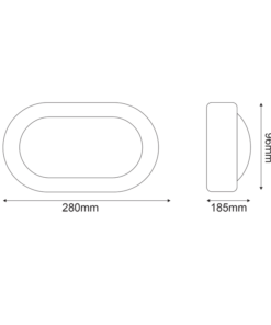 Φωτιστικό Απλίκα Τοίχου ΙΡ54 Ε27 280x185x96mm Μαύρη ACA – HI4022BMS