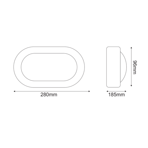 Φωτιστικό Απλίκα Τοίχου ΙΡ54 Ε27 280x185x96mm Μαύρη ACA – HI4022BMS