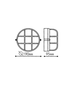 Φωτιστικό Τοίχου 1xE27 Χελώνα Κήπου Αλουμινίου ø190 Λευκή Στρογγυλή με Πρισματικό Γυαλί IP45 ACA – HI5012WMS