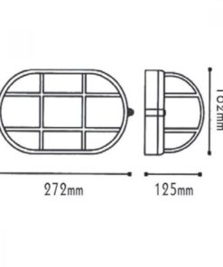 Φωτιστικό Τοίχου 1xE27 Χελώνα Αλουμινίου 27cm Λευκή με Πρισματικό Γυαλί και Πλέγμα IP45 ACA – HI5021WMS