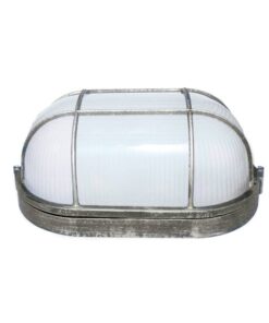 Φωτιστικό Τοίχου 1xE27 Χελώνα Αλουμινίου Χρυσό-Μαύρο 27cm με Πρισματικό Γυαλί & Πλέγμα IP45 ACA – HI5021GB