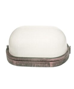 Φωτιστικό Τοίχου 1xE27 Χελώνα Κήπου Αλουμινίου Σκουριά 27cm με Πρισματικό Γυαλί IP45 ACA – HI5022R