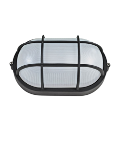 Φωτιστικό Τοίχου 1xE27 Χελώνα Κήπου Αλουμινίου 20cm με Γυαλί & Πλέγμα IP45 Μαύρη ACA – HI5031BMS