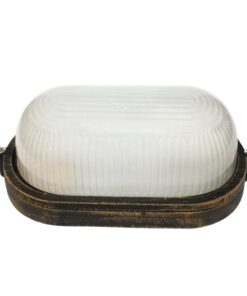 Φωτιστικό Τοίχου 1xE27 Χελώνα Σκουριά Κήπου Αλουμινίου 20cm με Πρισματικό Γυαλί IP45 ACA – HI5032R