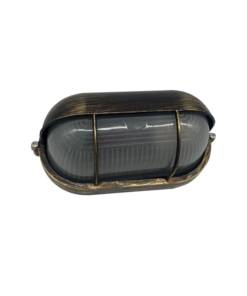 Φωτιστικό Χελώνα με Σκέπαστρο & Πλέγμα ΙΡ54 1xΕ27 Χρυσό-Μαύρο ACA – HI5035GB