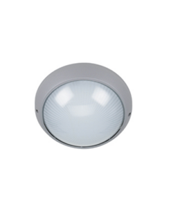 Φωτιστικό Τοίχου 1xE27 Χελώνα Κήπου Αλουμινίου Γκρι ø258 με Πρισματικό Γυαλί IP45 ACA – HI5042G