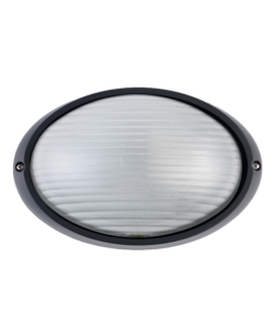 Φωτιστικό Τοίχου 1xE27 Χελώνα Κήπου Αλουμινίου Γκρι 22cm με Πρισματικό Γυαλί IP45 ACA – HI5072GDS