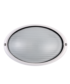 Φωτιστικό Τοίχου 1xE27 Χελώνα Κήπου Λευκή Αλουμινίου 22cm με Πρισματικό Γυαλί IP45 ACA – HI5072WMS