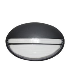 Απλίκα Τοίχου Οβαλ 21.5cm με Σκέπαστρο Γκρι IP45 ACA – HI5073GDS