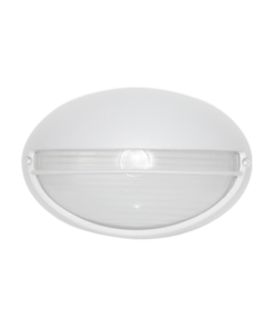 Απλίκα Τοίχου Οβαλ 21.5cm με Σκέπαστρο Λευκή IP45 ACA – HI5073WMS