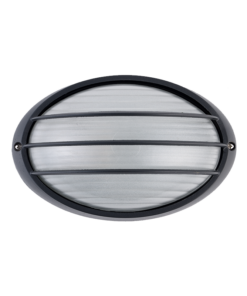 Φωτιστικό Τοίχου 1xE27 Χελώνα Αλουμινίου Γκρι 22cm Πρισματικό Γυαλί & Πλέγμα IP45 ACA – HI5074GDS