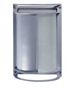 Φωτιστικό Τοίχου 1xE27 Χελώνα Κήπου Αλουμινίου Γκρι 26x18cm με Πρισματικό Γυαλί IP45 ACA – HI5193