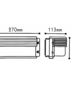 Φωτιστικό Τοίχου 1xE27 Απλίκα Κήπου Αλουμινίου Γκρι 27cm με Πρισματικό Γυαλί IP45 ACA – HI5262GDS