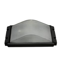 Φωτιστικό Τοίχου 1xE27 Απλίκα Κήπου Αλουμινίου Μαύρη 27cm με Πρισματικό Γυαλί IP45 ACA – HI5262BMS