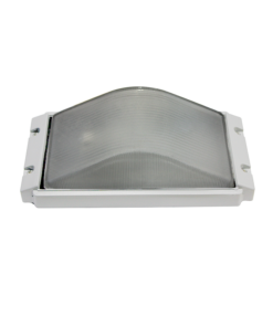 Φωτιστικό Τοίχου 1xE27 Απλίκα Κήπου Αλουμινίου Λευκή 27cm με Πρισματικό Γυαλί IP45 ACA – HI5262W