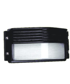 Απλίκα Τοίχου 1xE27 Κήπου Αλουμινίου Μαύρη 27cm με Πρισματικό Γυαλί και Γρίλιες IP45 ACA – HI5263B