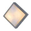 ΠΛΑΦΟΝΙΕΡΑ ΤΕΤΡΑΓΩΝΗ ΓΚΡΙ ΟΠΑΛ PC E27 2X18W IP54 ACA – HI5502