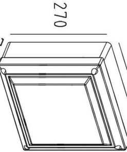 ΠΛΑΦΟΝΙΕΡΑ ΤΕΤΡΑΓΩΝΗ ΓΚΡΙ ΟΠΑΛ PC E27 2X18W IP54 ACA – HI5502