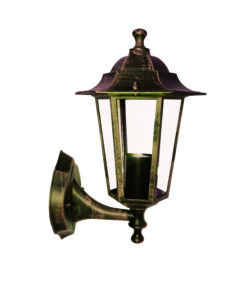 Επιτοίχιο Φωτιστικό 1xΕ27 Φανάρι Πάνω Αλουμινίου Εξάγωνο Σκουριά IP45 ACA – HI6021R