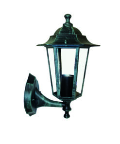 Επιτοίχιο Φωτιστικό 1xΕ27 Φανάρι Πάνω Αλουμινίου Εξάγωνο Πράσινο-Μαύρο IP45 ACA – HI6021V