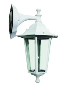 Επιτοίχιο Φωτιστικό 1xΕ27 Φανάρι Κάτω Αλουμινίου Εξάγωνο Λευκό IP45 ACA – HI6022WMS