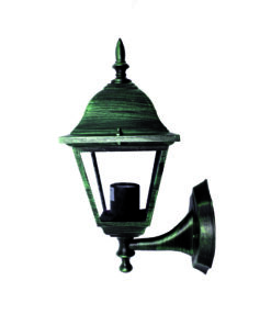 Επιτοίχιο Φωτιστικό 1xΕ27 Φανάρι Πάνω Αλουμινίου Τετράγωνο Πράσινο-Μαύρο IP45 ACA – HI6041V