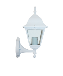 Επιτοίχιο Φωτιστικό 1xΕ27 Φανάρι Πάνω Αλουμινίου Τετράγωνο Λευκό IP45 ACA – HI6041WMS