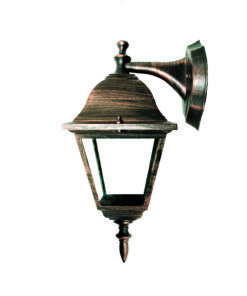 Επιτοίχιο Φωτιστικό 1xΕ27 Φανάρι Αλουμινίου Τετράγωνο Σκουριά IP45 ACA – HI6042R