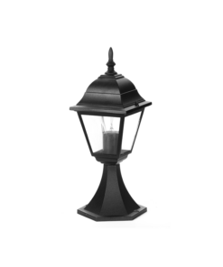 Φωτιστικό Δαπέδου 1xΕ27 Φανάρι Αλουμινίου Τετράγωνο Μαύρο IP45 ACA – HI6043BMS