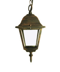 Κρεμαστό Φωτιστικό 1xΕ27 Φανάρι Αλουμινίου Τετράγωνο Σκουριά IP44 ACA – HI6045R