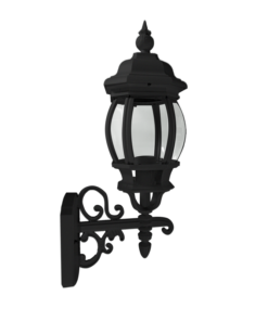 Φανάρι Φωτιστικό Επίτοιχο 1xΕ27 Μαύρο ΙΡ44 ACA – HI6189BMS