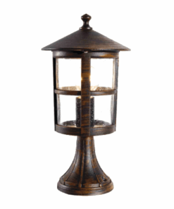 Φωτιστικό Δαπέδου 1xΕ27 Φανάρι Αλουμινίου Παραδοσιακό Απόχρωση Σκουριά IP45 ACA – HI6503