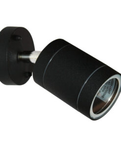 Επίτοιχο Κινούμενο Σποτ Αλουμινίου 1xGU10 Μαύρο IP54 ACA – HI7033ABMS