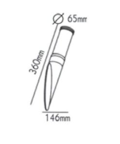 Φωτιστικό Τοίχου 1xE27 36cm Γκρι Αλουμίνιο IP45 ACA – HI7263