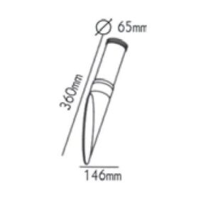 Φωτιστικό Τοίχου 1xE27 36cm Γκρι Αλουμίνιο IP45 ACA – HI7263